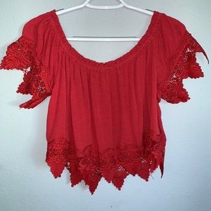 Red Crop Top
